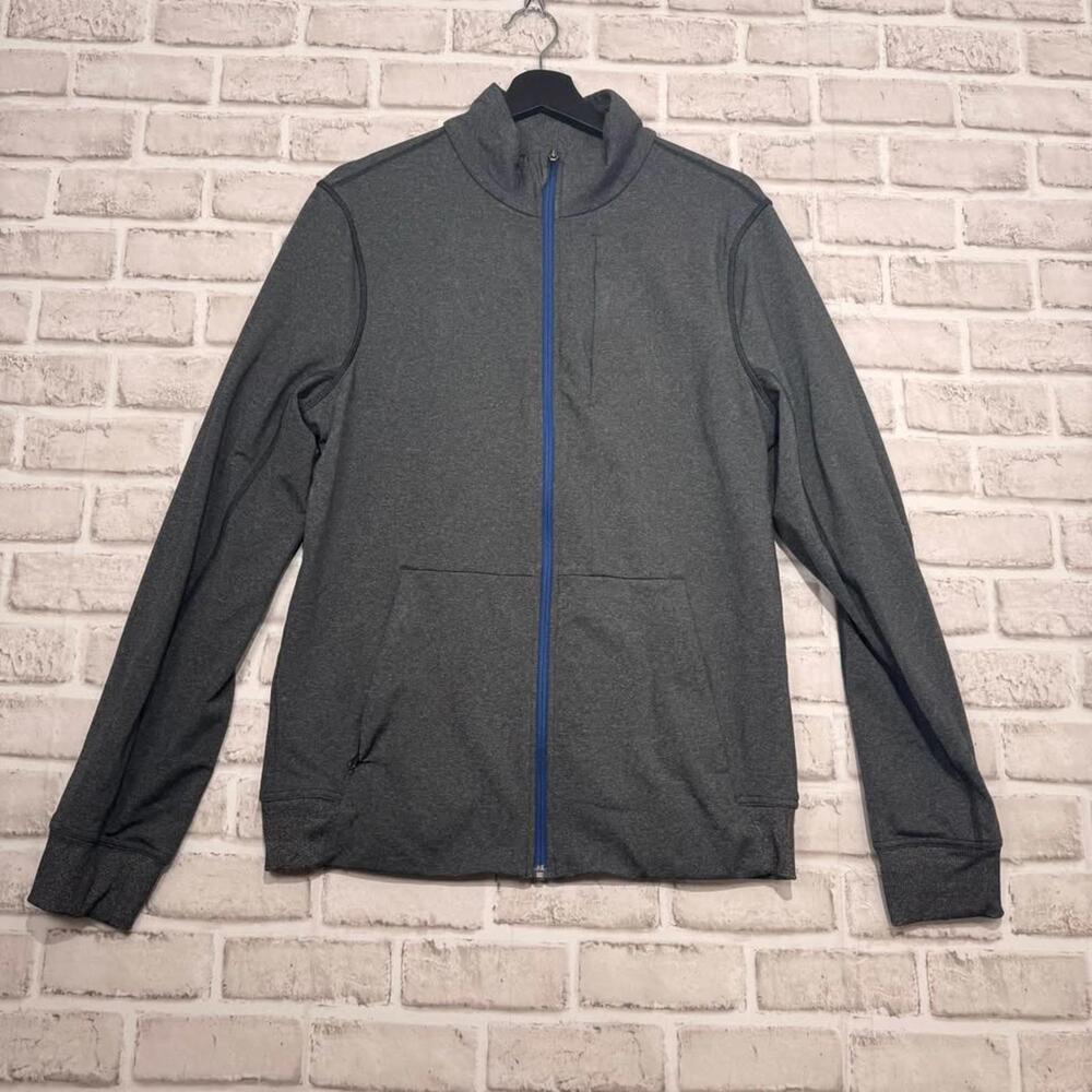 Lululemon PrePost Full Zip Yoga Jacket Heathered Black Gray Men's M